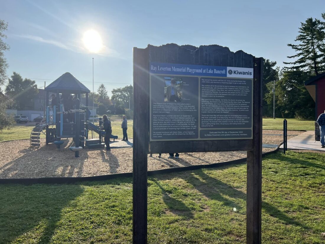 Ishpeming Noon Kiwanis Club dedicates new playground | News, Sports, Jobs - Vimarsana News